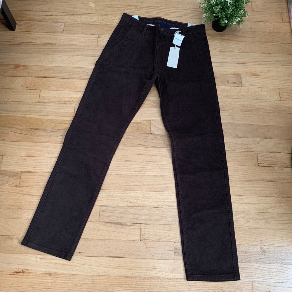 DOCKERS Men slim fit corduroy pants brown 30W32L